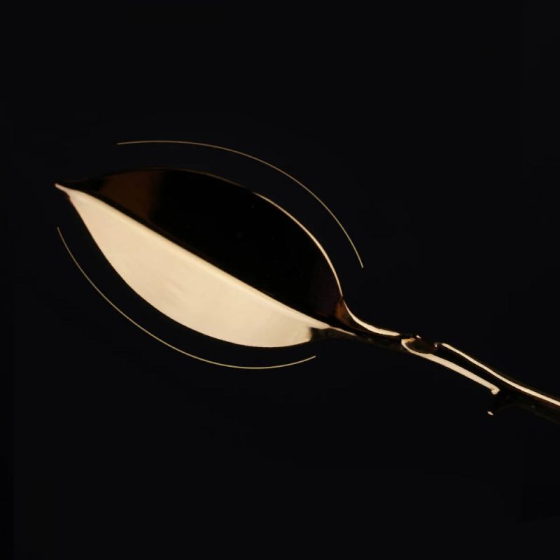 Скребок-ложка для воску низькотемпературної свічки UPKO золотий вид 5