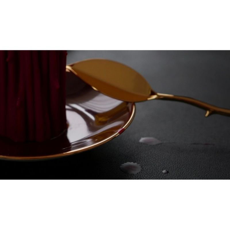 Скребок-ложка для воску низькотемпературної свічки UPKO золотий вид 6