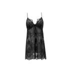 Сорочка эротическая UPKO, размер M, с вышивкой и подкладкой из сетки, черная вид 7