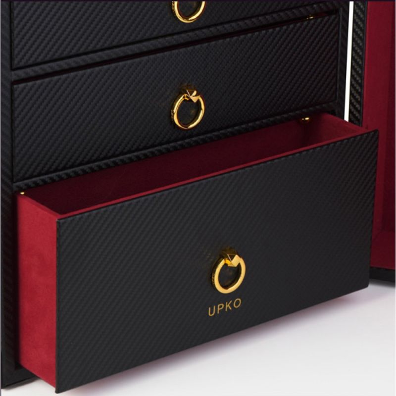 Шафа-валіза для БДСМ аксесуарів Upko, з італійської шкіри, чорна, 14 предметів вид 17