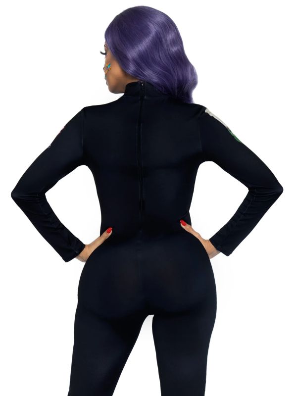 Комбинезон скелет с цветочным принтом Leg Avenue Floral skeleton catsuit S вид 3