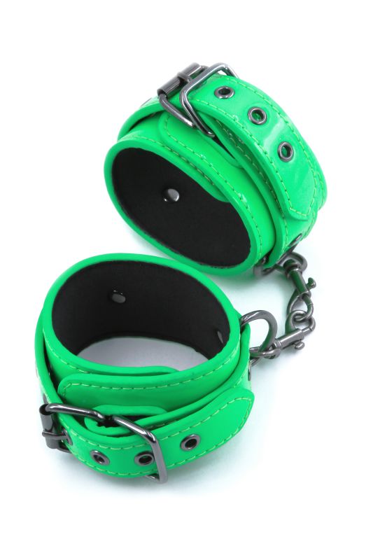 Фиксаторы на ноги NS Novelties Electra Play Things Wrist Cuffs, зеленый неон вид 3