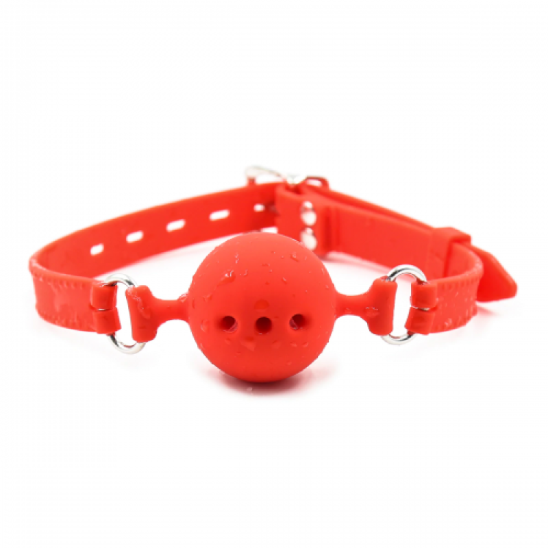 Кляп силиконовый DS Fetish Silicone gag M red вид 3