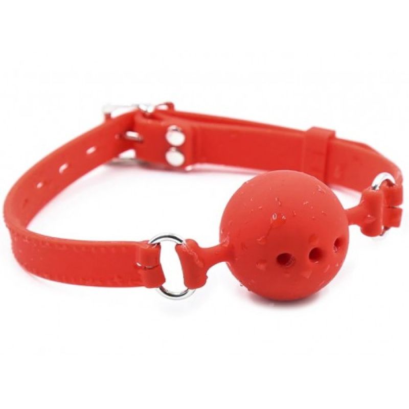 Кляп силіконовий DS Fetish Silicone gag M red вид 4