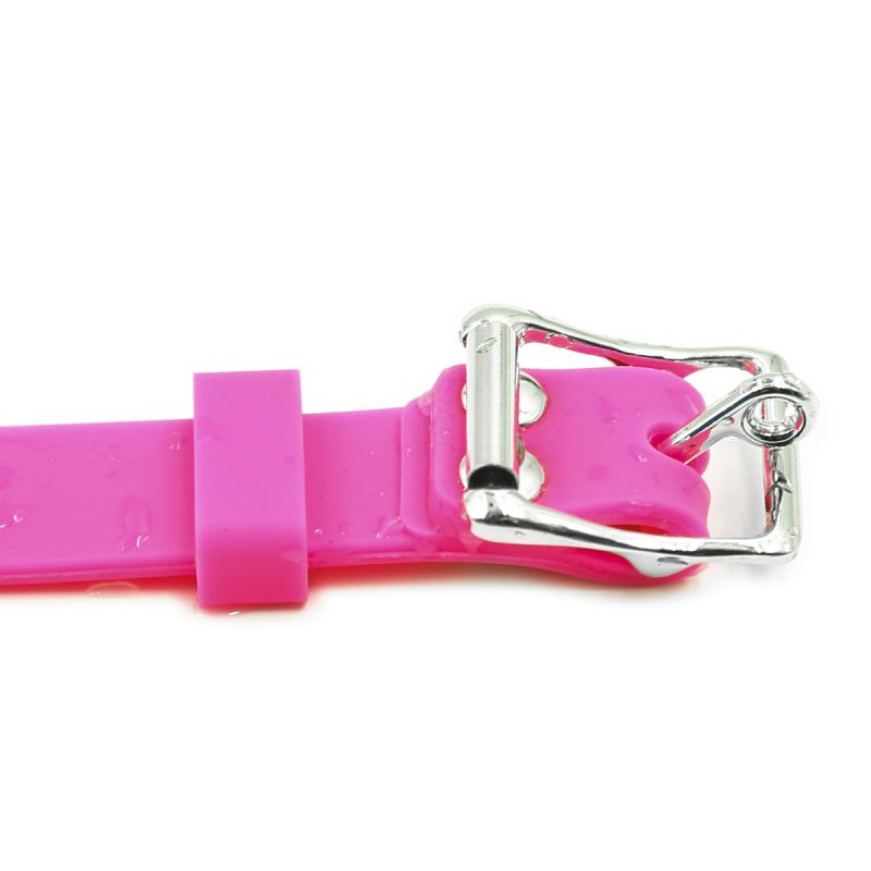 Кляп-шарик DS Fetish с тремя отверстиями, розовый, M вид 6