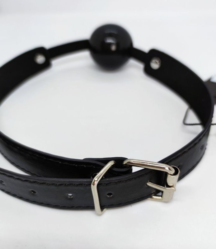 Кляп DS Fetish Ball gag rubber black вид 4