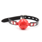 Кляп DS Fetish Locking ball gags M plastic black/red вид 2