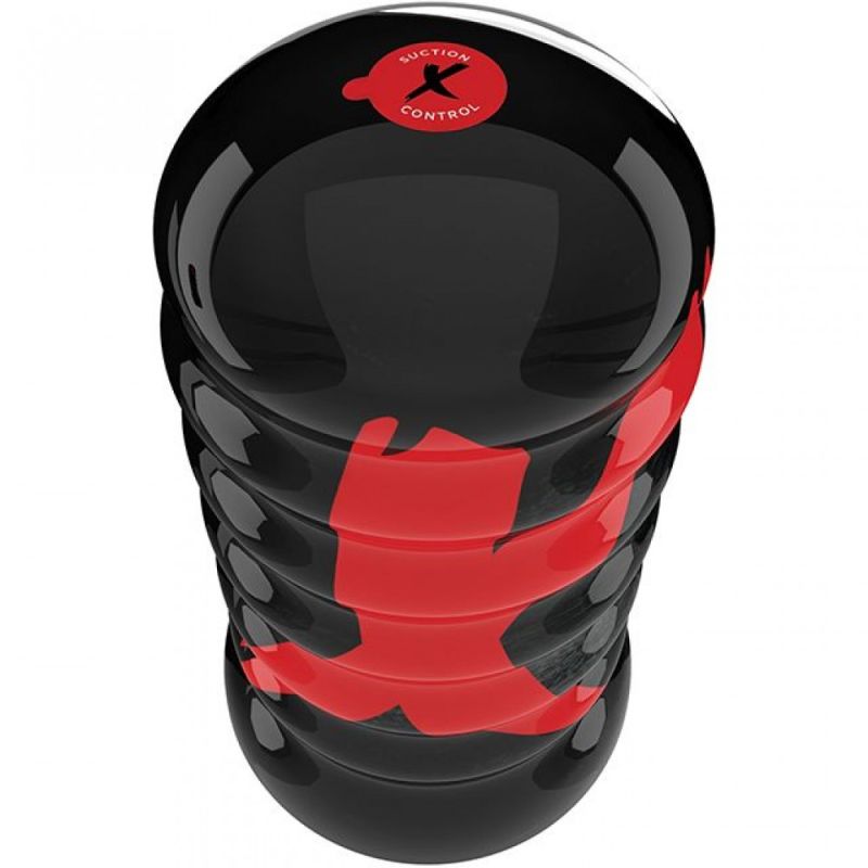 Мастурбатор вагіну в колбі Pipedream PDX Elite Air Tight Pussy Stroker чорний-тілесний вид 4