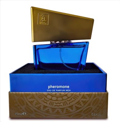 Духи с феромонами мужские SHIATSU Pheromone Fragrance men darkblue, 15 мл