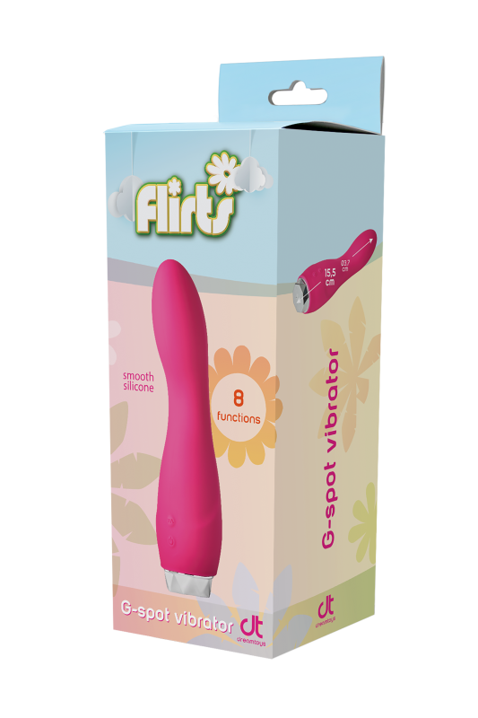 Вибратор для точки G Dream Toys Flirts G-Spot, розовый, 17 см х 3 см вид 8