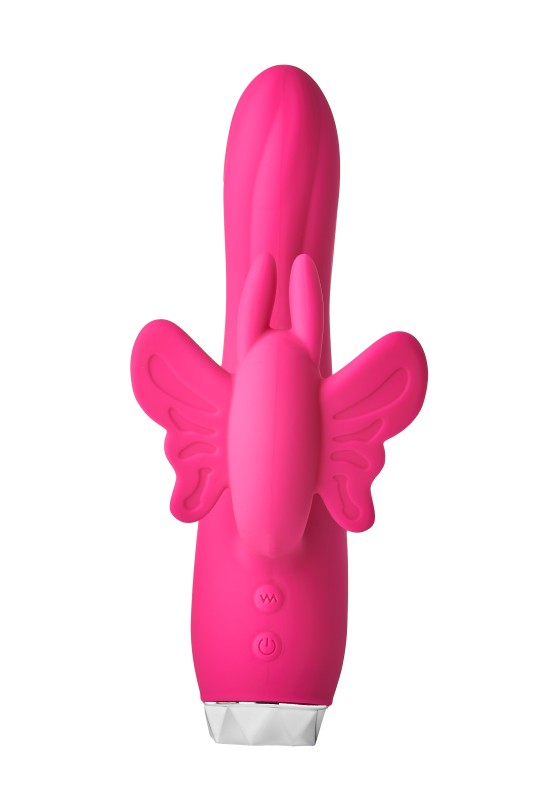 Вибратор кролик в виде Бабочки Dream Toys Flirts Butterfly, розовый, 17 см х 3 см вид 3