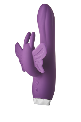 Вібратор-кролик у вигляді Метелики Dream Toys Flirts Butterfly, фіолетовий, 17 х 3 см
