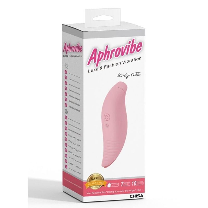 Вакуумный стимулятор клитора с вибрацией двухсторонний Chisa, розовый вид 8