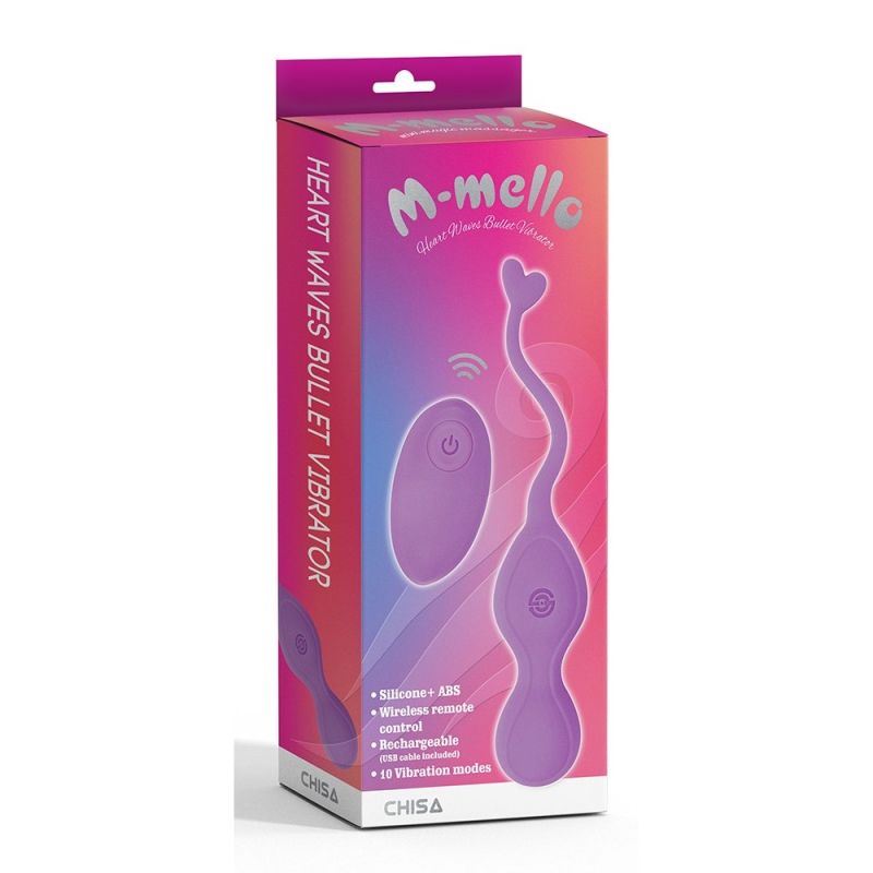 Віброяйце з дистанційним пультом керування Chisa M-mello, фіолетове вид 5