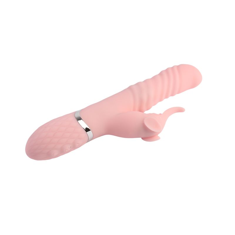 Вибратор двойной рельефный Chisa Aphrovibe с вращающимися шариками и слоником стимулятором вид 5