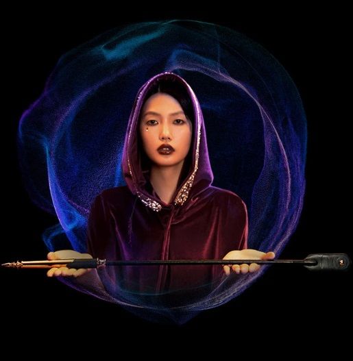 Стек из итальянской кожи UPKO Black Label Collection, позолота и чешский цирконий, ручная работа вид 2