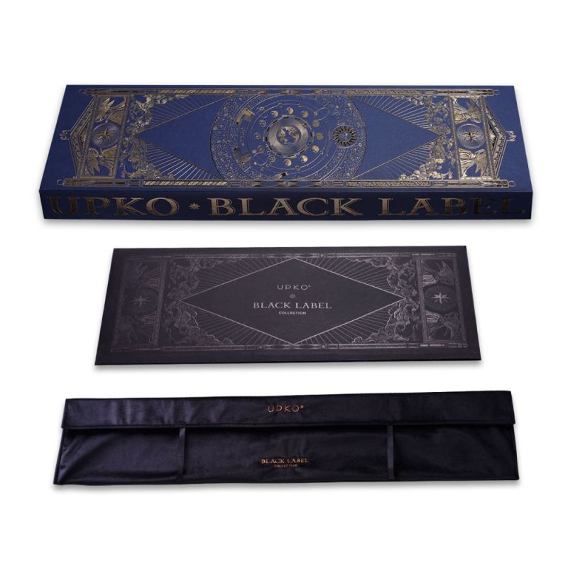 Стек из итальянской кожи UPKO Black Label Collection, позолота и чешский цирконий, ручная работа вид 6