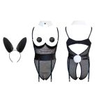 Костюм зайчика UPKO Bunny Girl Bodysuit з відкритими грудьми, чорний, М вид 3