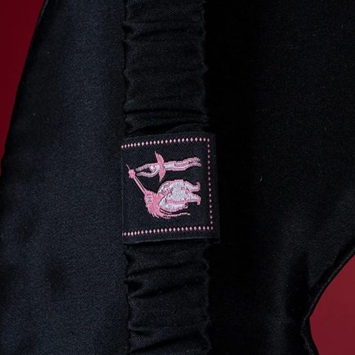 Маска на очі з написом Bitch! від UPKO, шовкова, Black вид 3