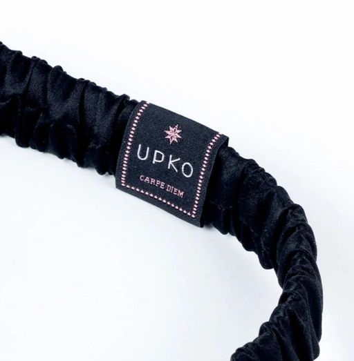 Маска на глаза с надписью Bitch! от UPKO, шелковая, Black вид 4