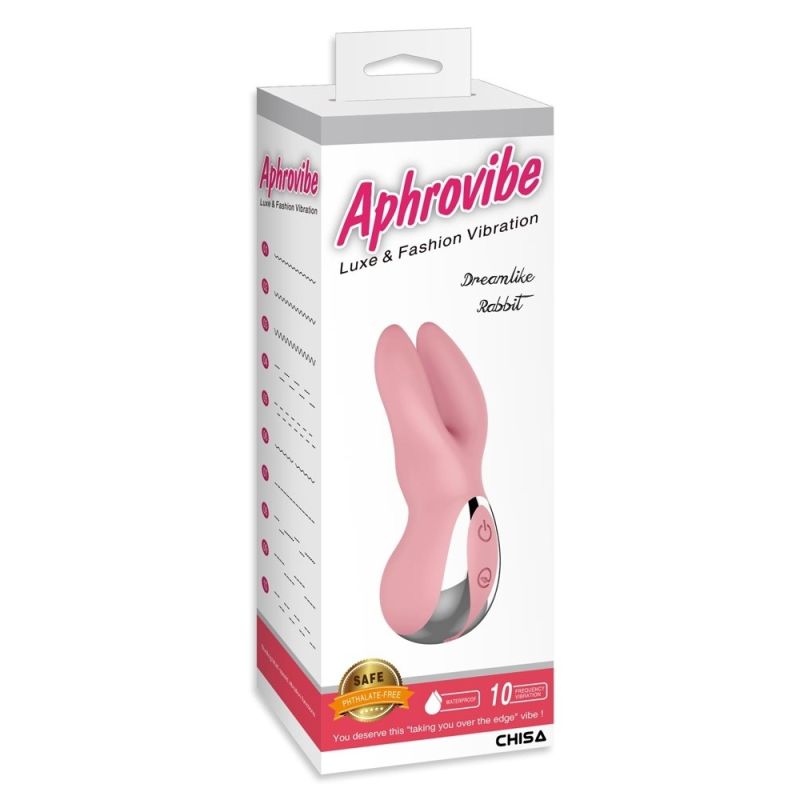Вибратор для клитора в виде кролика Chisa Aphrovibe Dreamlike Rabbit, розовый вид 8
