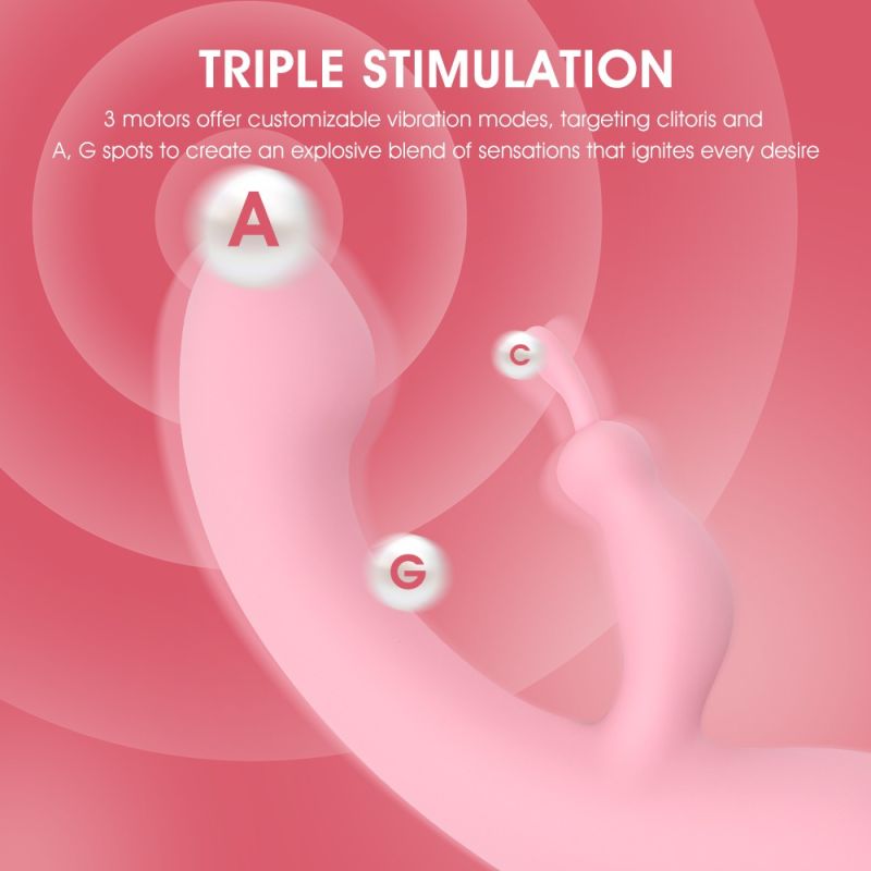 Вибратор кролик Chisa Aphrovibe Jumping Rabbit, розовый вид 5