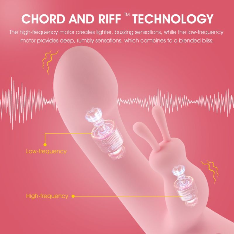 Вибратор кролик Chisa Aphrovibe Jumping Rabbit, розовый вид 6