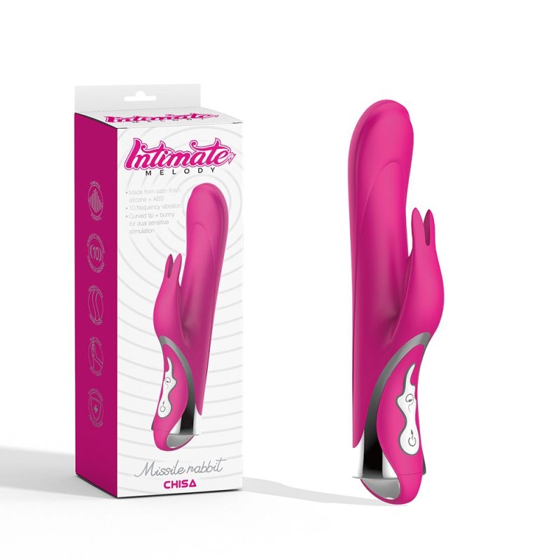 Вібратор кролик із обертанням Chisa Intimate Melody Missile Rabit, рожевий вид 2