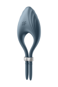 Регулируемое эрекционное кольцо с вибрацией SATISFYER DUELIST DARK синий