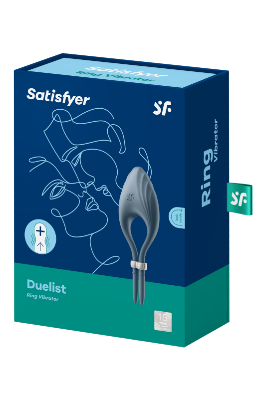 Регулируемое эрекционное кольцо с вибрацией SATISFYER DUELIST DARK синий вид 4