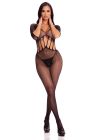 Комбинезон Pink Lipstick Amplify Crotchless, O/S, в мелкую сетку, черный вид 2