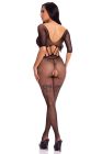 Комбинезон Pink Lipstick Amplify Crotchless, O/S, в мелкую сетку, черный вид 3