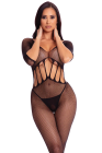 Комбинезон Pink Lipstick Amplify Crotchless, O/S, в мелкую сетку, черный вид 4