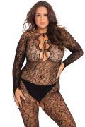 Бодистокинг кружевной с открытым доступом Rene Rofe, черный, XL/2XL
