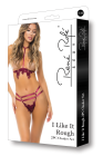 Комплект белья I LIKE IT ROUGH 2PC CHOKER SET BURGUNDY, S/M вид 4