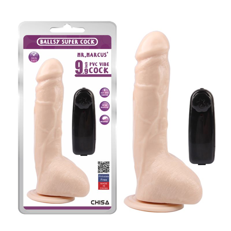 Вібратор на присосці Chisa Ballsy Super Cock MR.MARCUS' 9.9" з пультом керування вид 2