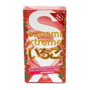 Ультратонкие презервативы Sagami Xtreme Strawberry 0,04 мм (цена за упаковку, 10 шт.)