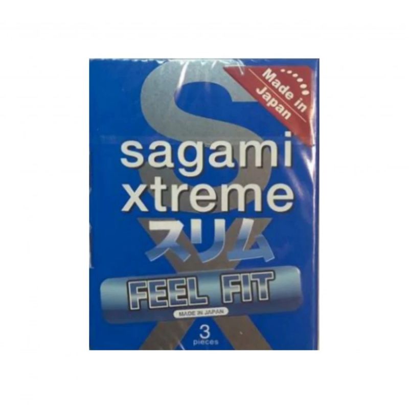 Супертонкі латексні презервативи Sagami Xtreme Feel Fit (ціна за упаковку 3 шт.) вид 3