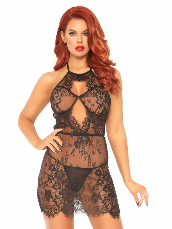 Комплект нижньої білизни Leg Avenue Lace Black S вид 4