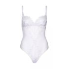 Біле мереживне боді з квітковим принтом Leg Avenue S вид 5