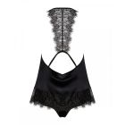 Комплект из топа и трусиков Obsessive AGATYA с кружевными элементами и открытой спиной, черный, L/XL вид 8