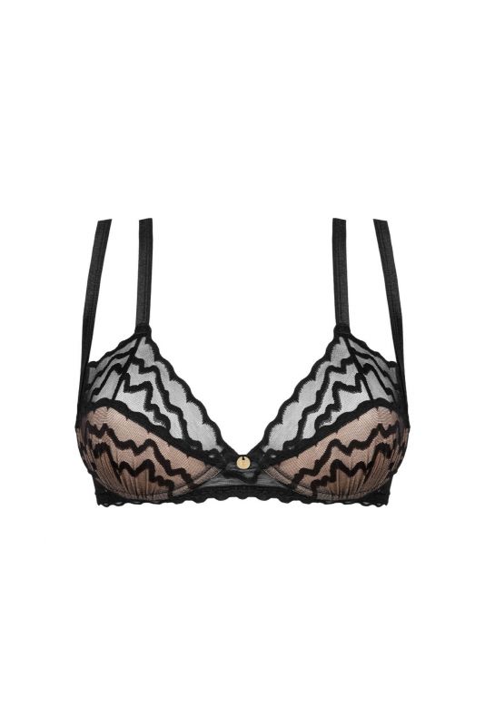 Бюстгальтер на кісточках Obsessive Arienna та з подвійними бретелями, чорний, M/L вид 8