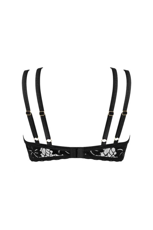 Бюстгальтер на кісточках Obsessive Arienna та з подвійними бретелями, чорний, M/L вид 9