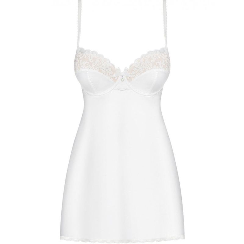 Пеньюар Obsessive 871-CHE-2 white Chemise L / XL вид 4