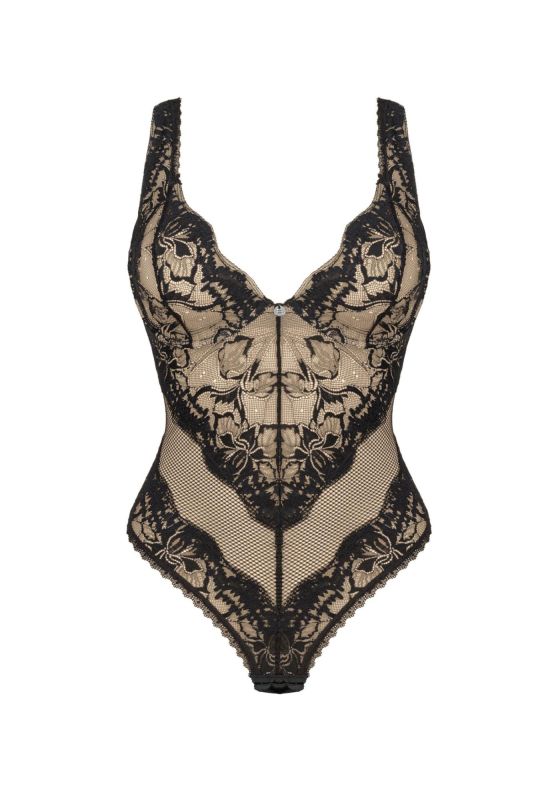 Боди кружевной Obsessive Olvidia, черный, M/L вид 4