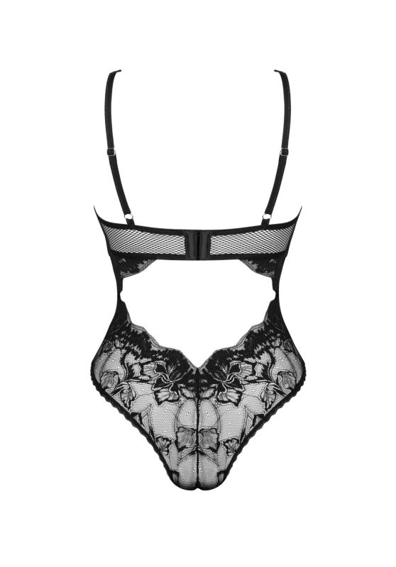 Боди кружевной Obsessive Olvidia, черный, M/L вид 5