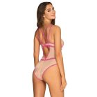 Боді тілесний Obsessive Nudelia з рожевим оздобленням, S/M вид 3