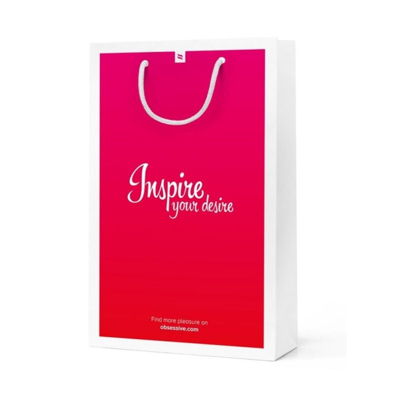 Боди телесный Obsessive Nudelia с розовой отделкой, S/M вид 10