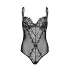 Боді з мережива та напівпрозорої чорної сітки Leg Avenue, S вид 4