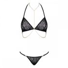 Комплект с анималистическим принтом Obsessive Pantheria и декоративными цепочками, L/XL вид 4